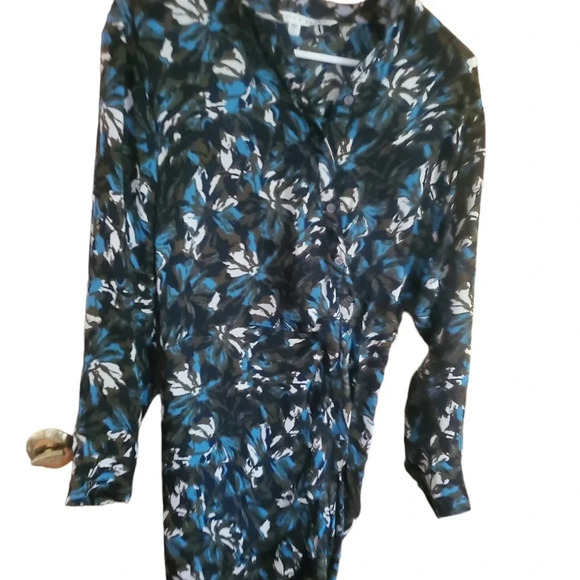 VERONICA BEARD GEORGINA BUTTON FRONT SILK FLORAL DRESS, SIZE 2 - Picture 4 of 6